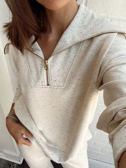 CATHERINE HALF ZIP SWEAT