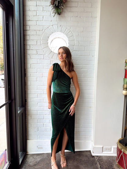 AINSLEE VELVET PLEAT MIDI DRESS