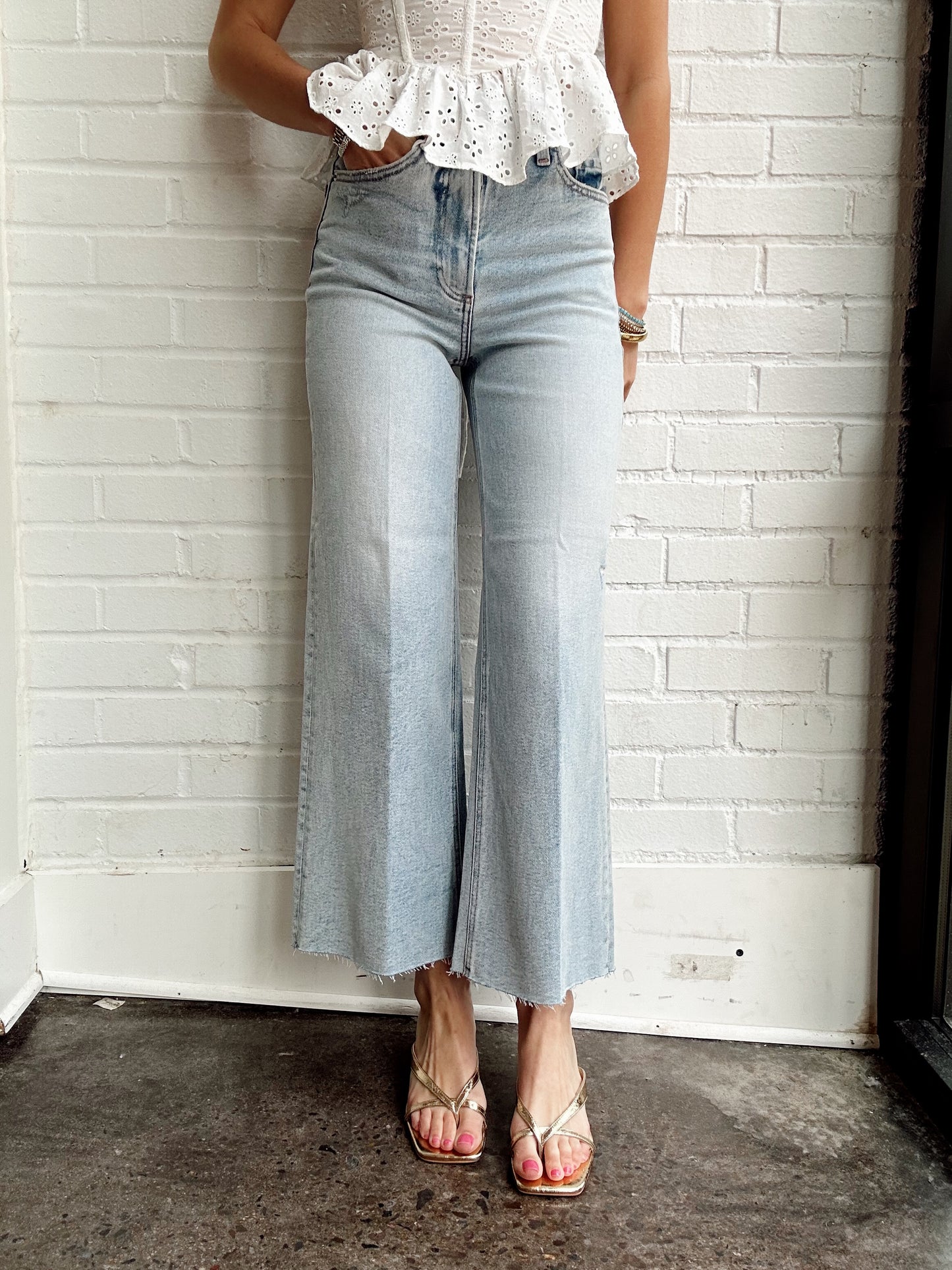 LANA CROP HIGH RISE WIDE LEG