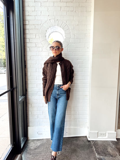 ZAIRE SCARF CARDIGAN