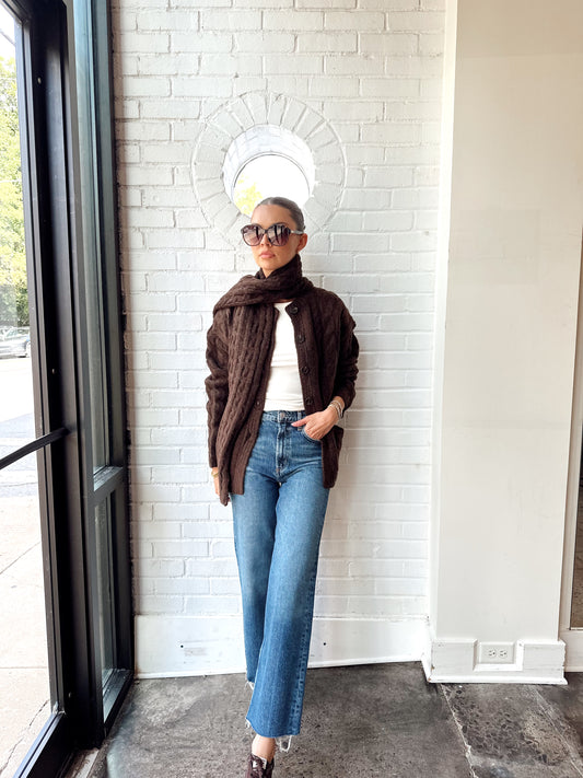 ZAIRE SCARF CARDIGAN