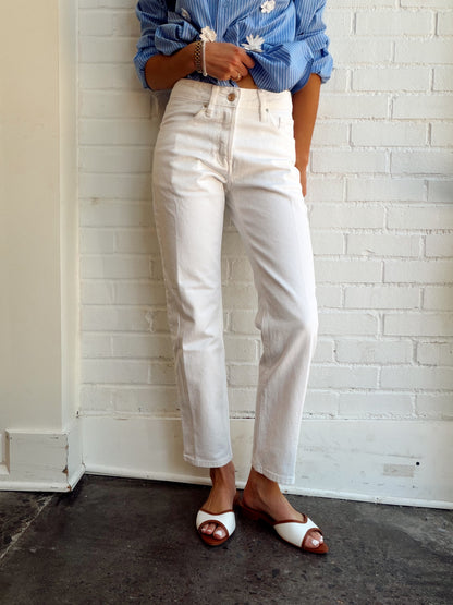 VINTAGE STRAIGHT ANKLE- WHITE