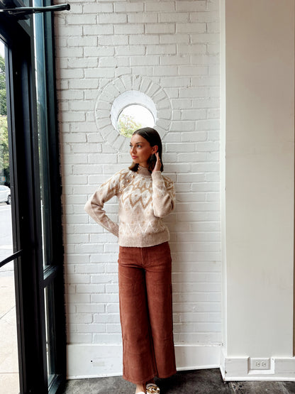 HEPBURN WIDE LEG- TERRACOTTA