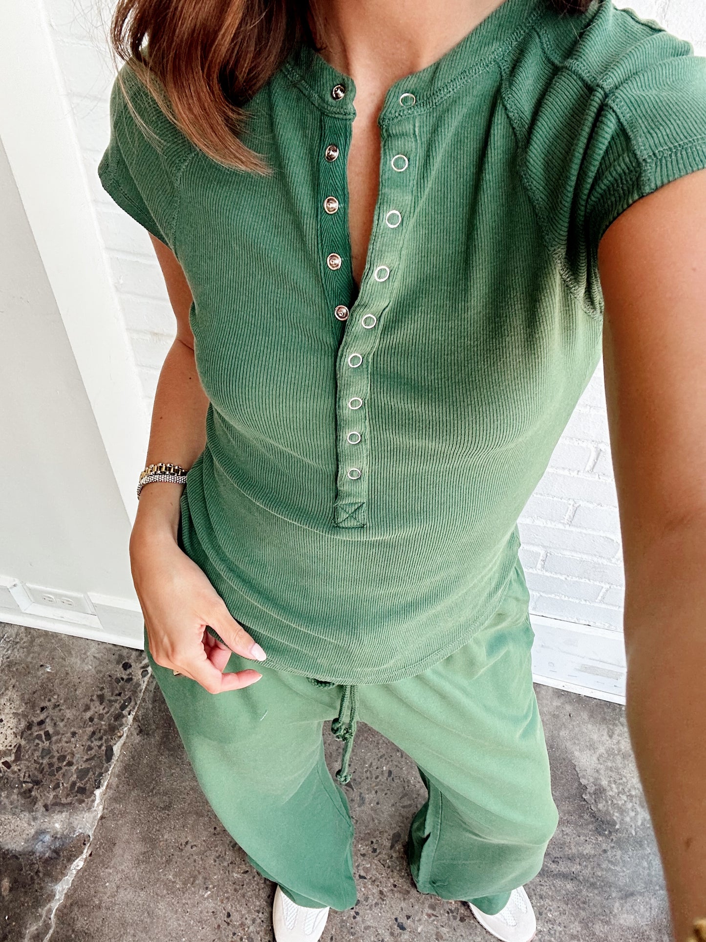 KNIT TEE + WIDE LEG PANT SET