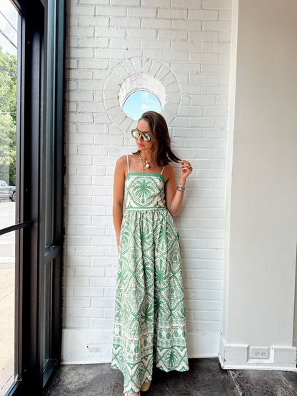 PINEAPPLE PRINT MAXI DRESS