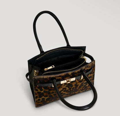 REAL CALF HAIR LEOPARD BAG