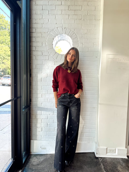 EMILIA KNIT BOYFRIEND SWEATER