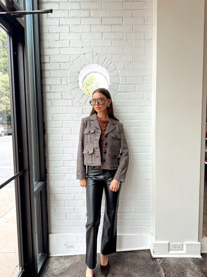 EDEN PLAID DOUBLE POCKET JACKET