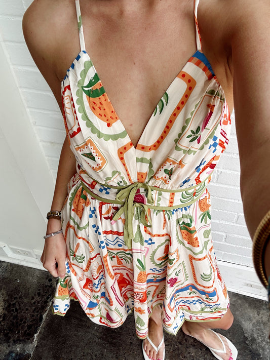 OPHELIA MULTI COLOR PRINTED MINI