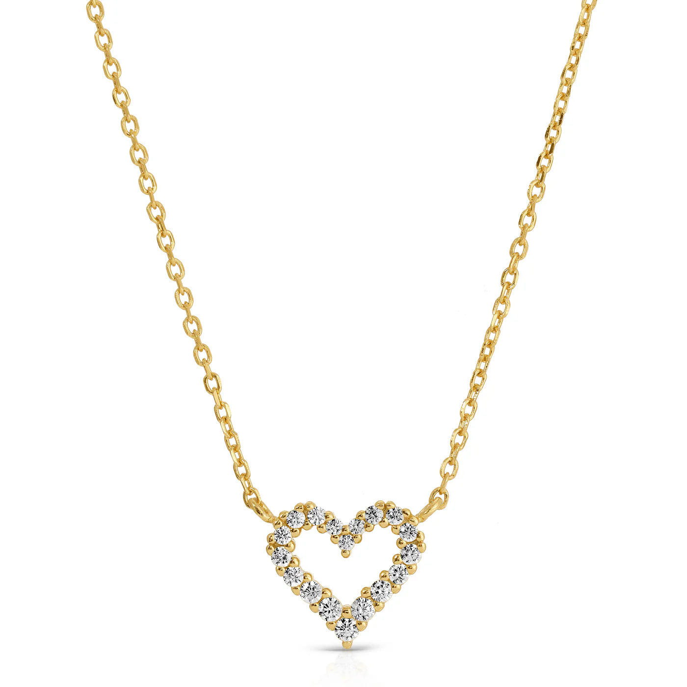 MINI PAVE HEART NECKLACE