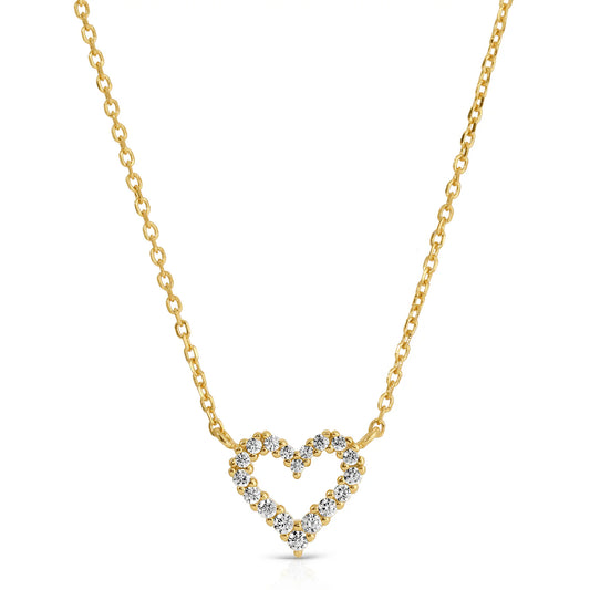 MINI PAVE HEART NECKLACE