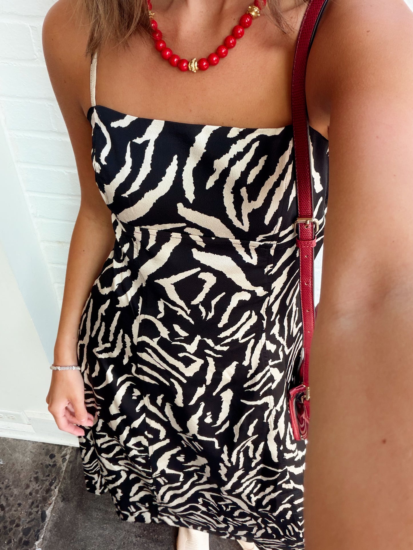 ANIMAL PRINT MIDI DRESS