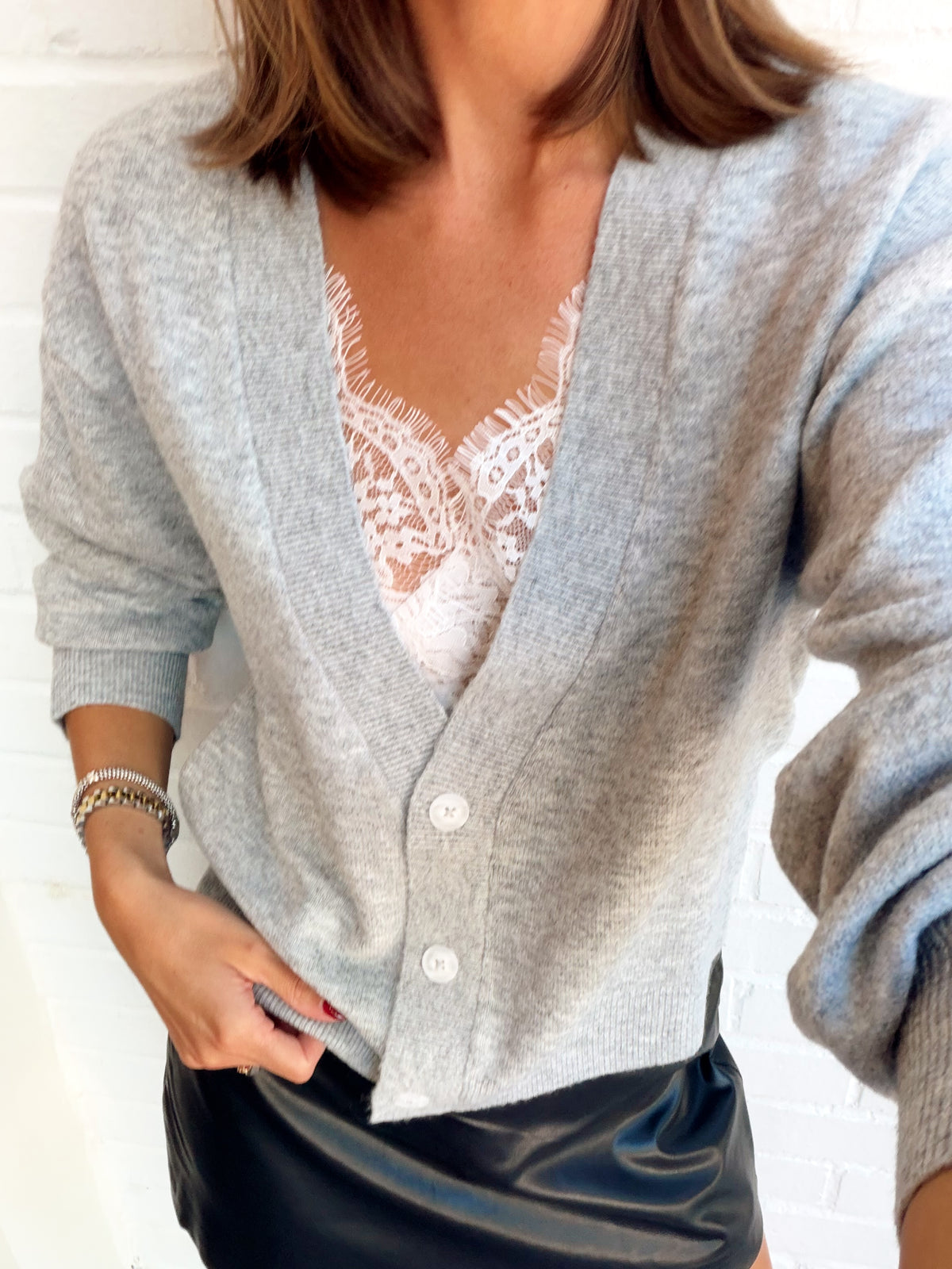 STERLING LACE TRIM SWEATER