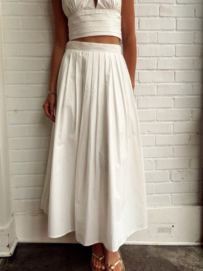 PLEATED MAXI SKIRT