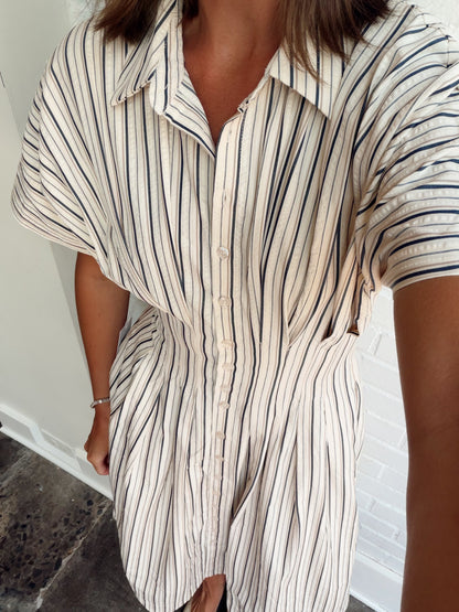 MAUDE WAIST DETAIL SHIRT DRESS