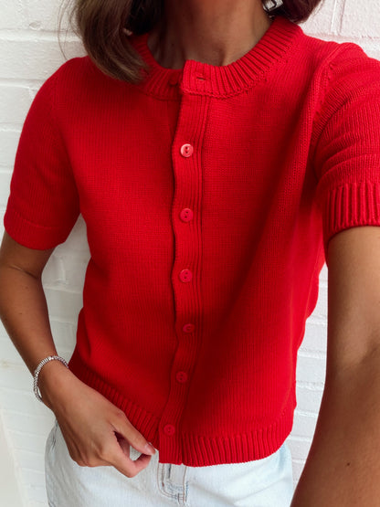 LEIA SHORT SLEEVE KNIT TOP