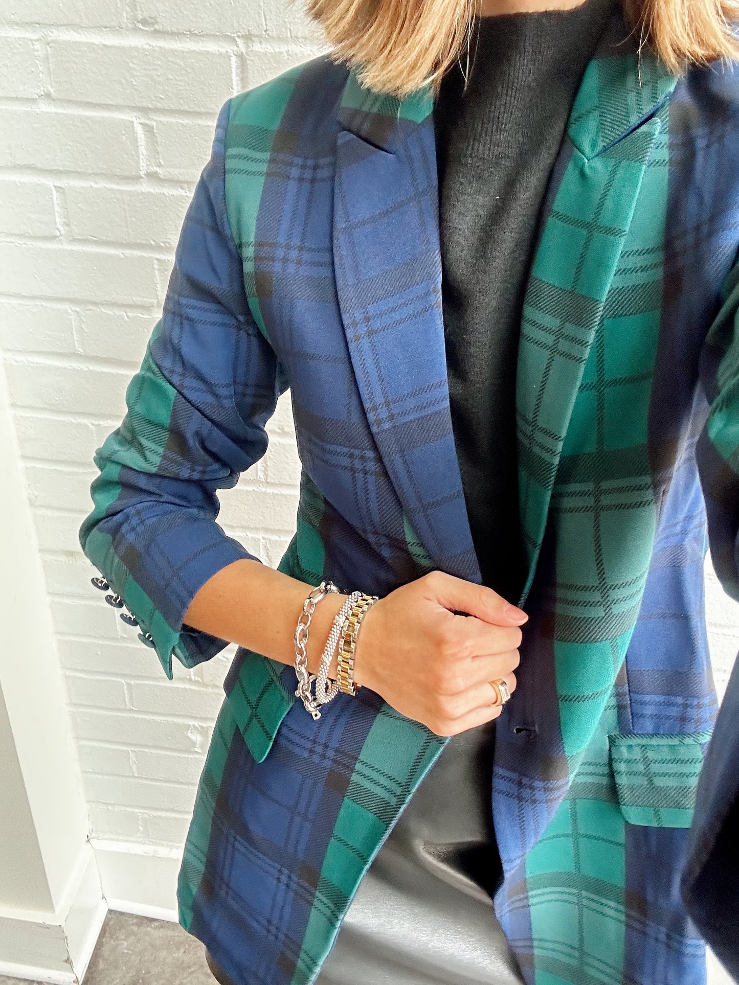 HUDSON PLAID BLAZER