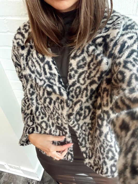 COLETTE FUR JACKET- LEO.