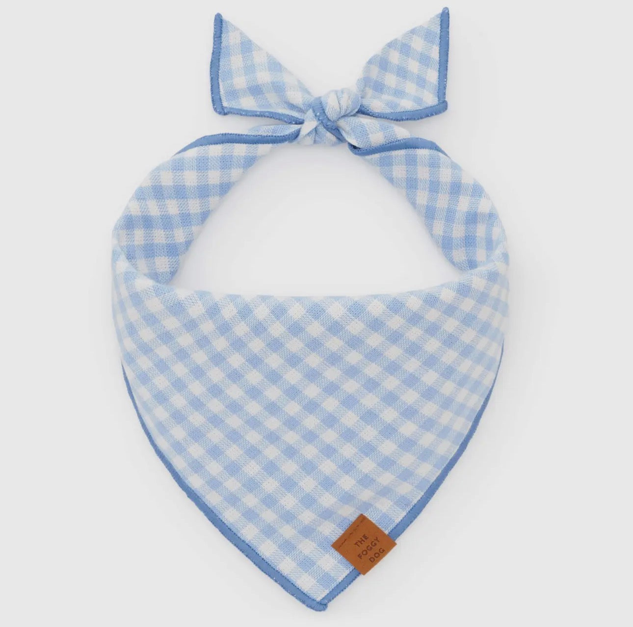 SKY BLUE GINGHAM SPRING DOG BANDANA