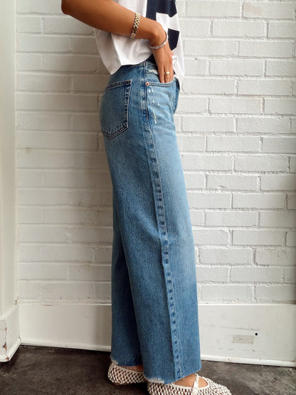 TATE HIGH RISE BOWED WIDE LEG