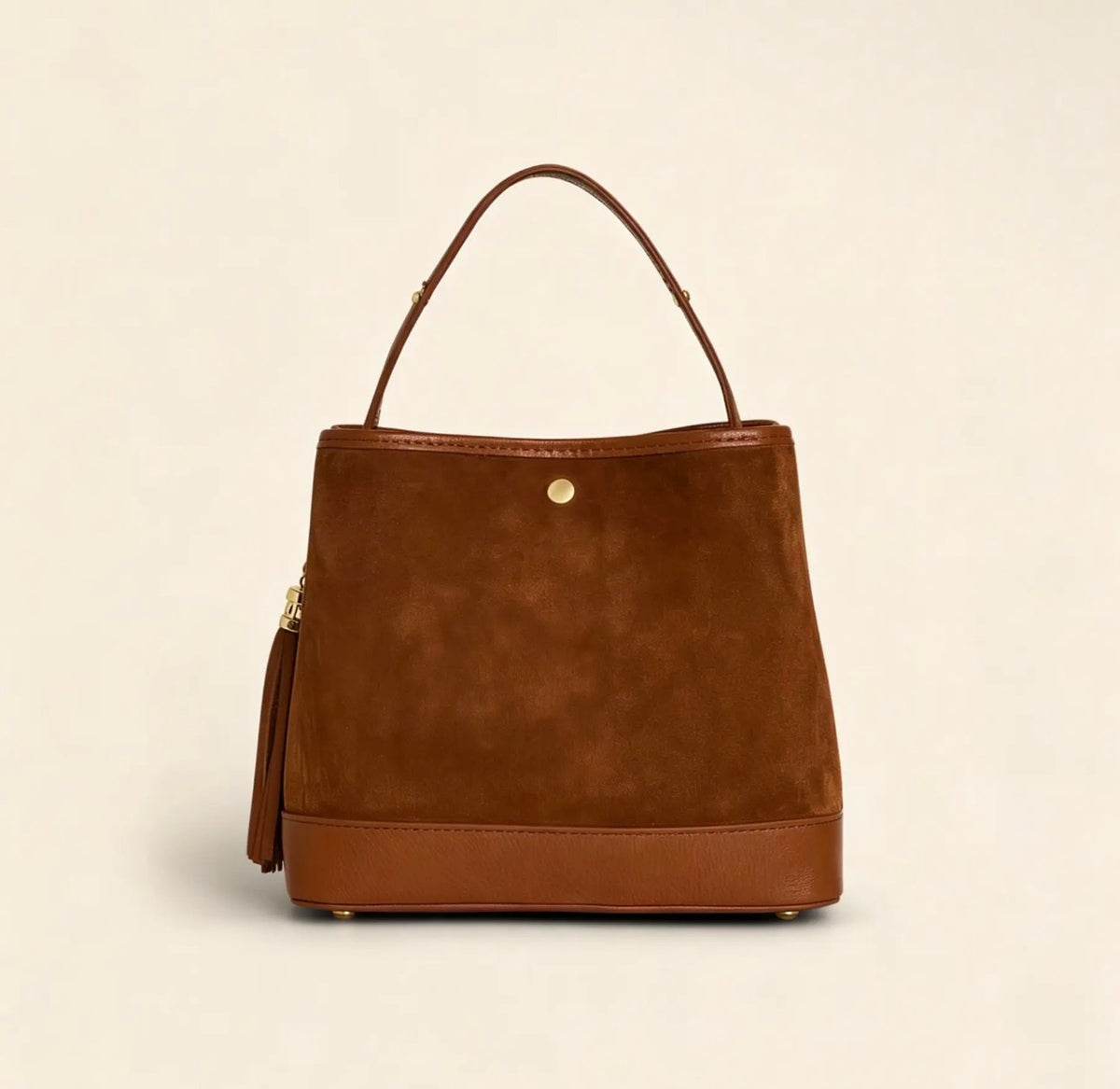 LARGE SUEDE BUCKET BAG