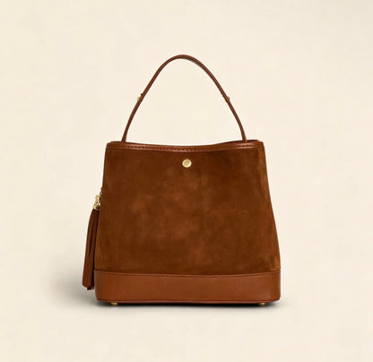 LARGE SUEDE BUCKET BAG