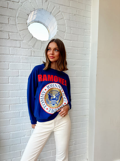 RAMONES GOLD SEAL REVERSE RAGLAN CREW