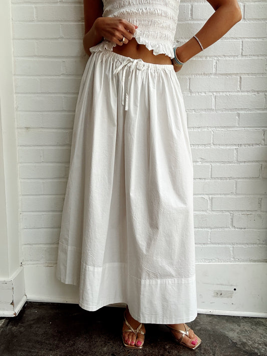 NOELLE POPLIN MAXI SKIRT