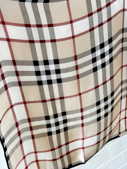 PLAID SQUARE VINTAGE SCARF