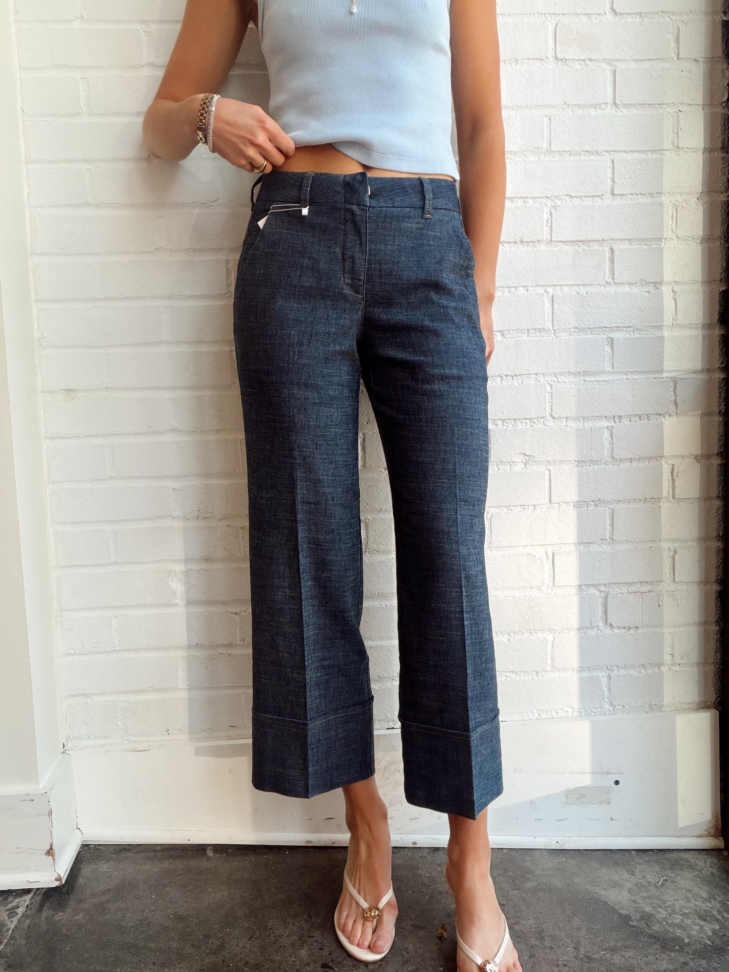 LAUREN CROP TROUSER- INDIGO LIGHT
