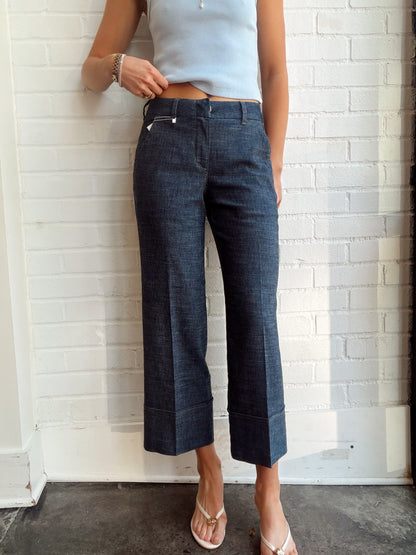 LAUREN CROP TROUSER- INDIGO LIGHT