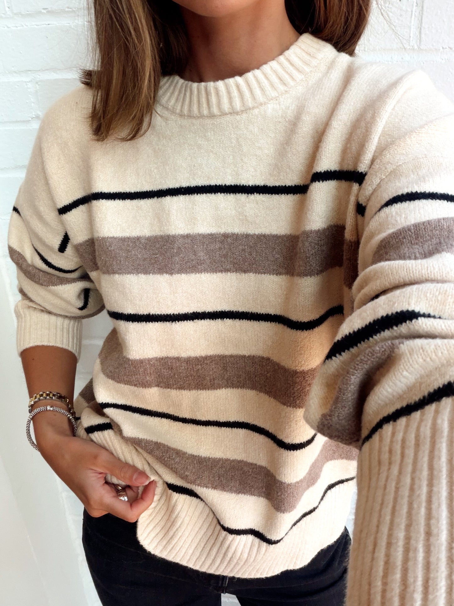 CIRRUS STRIPE SWEATER