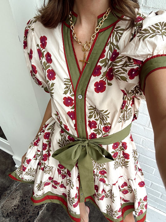 LOLLIE FLORAL TIE DRESS