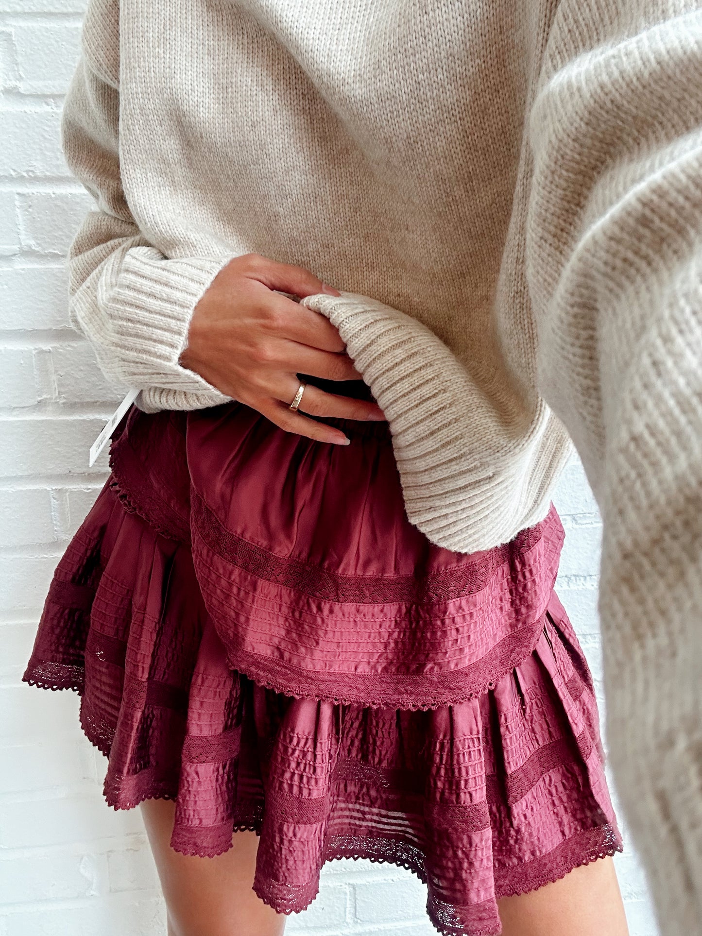 RUFFLE MINI SKIRT