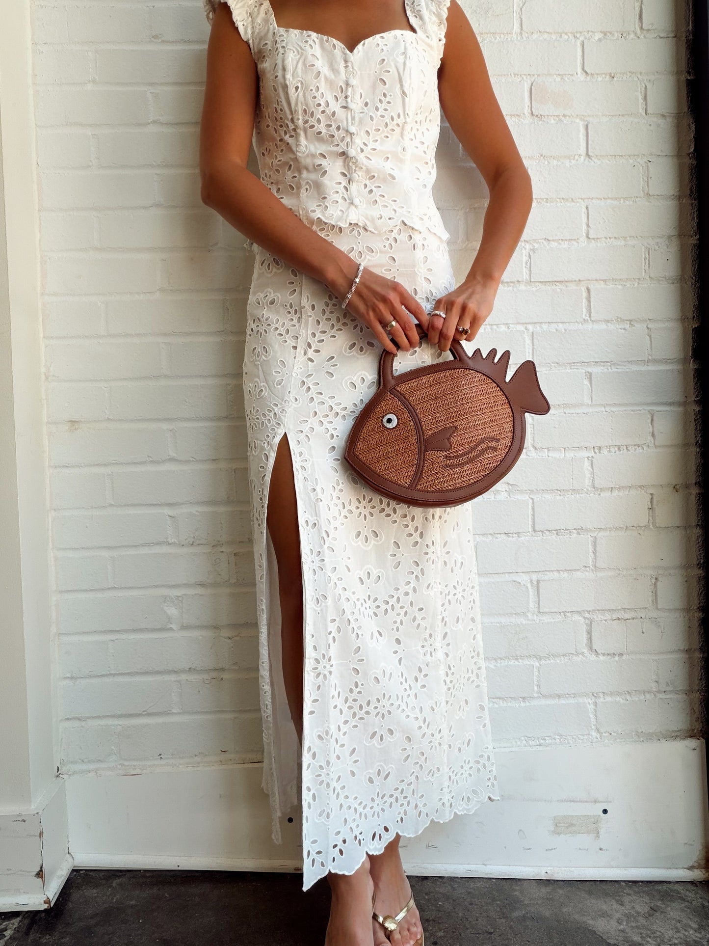 EMRIE EYELET SKIRT