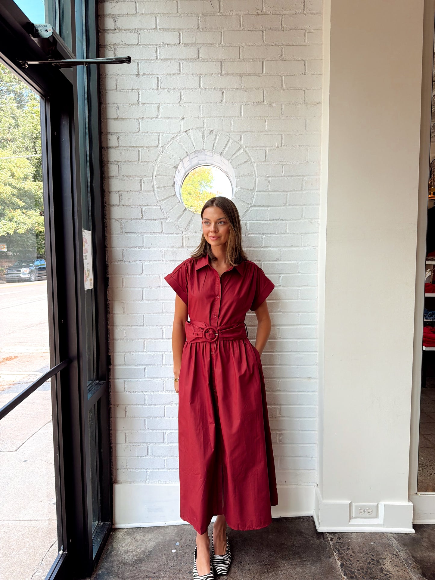 BELTED MAXI DRESS