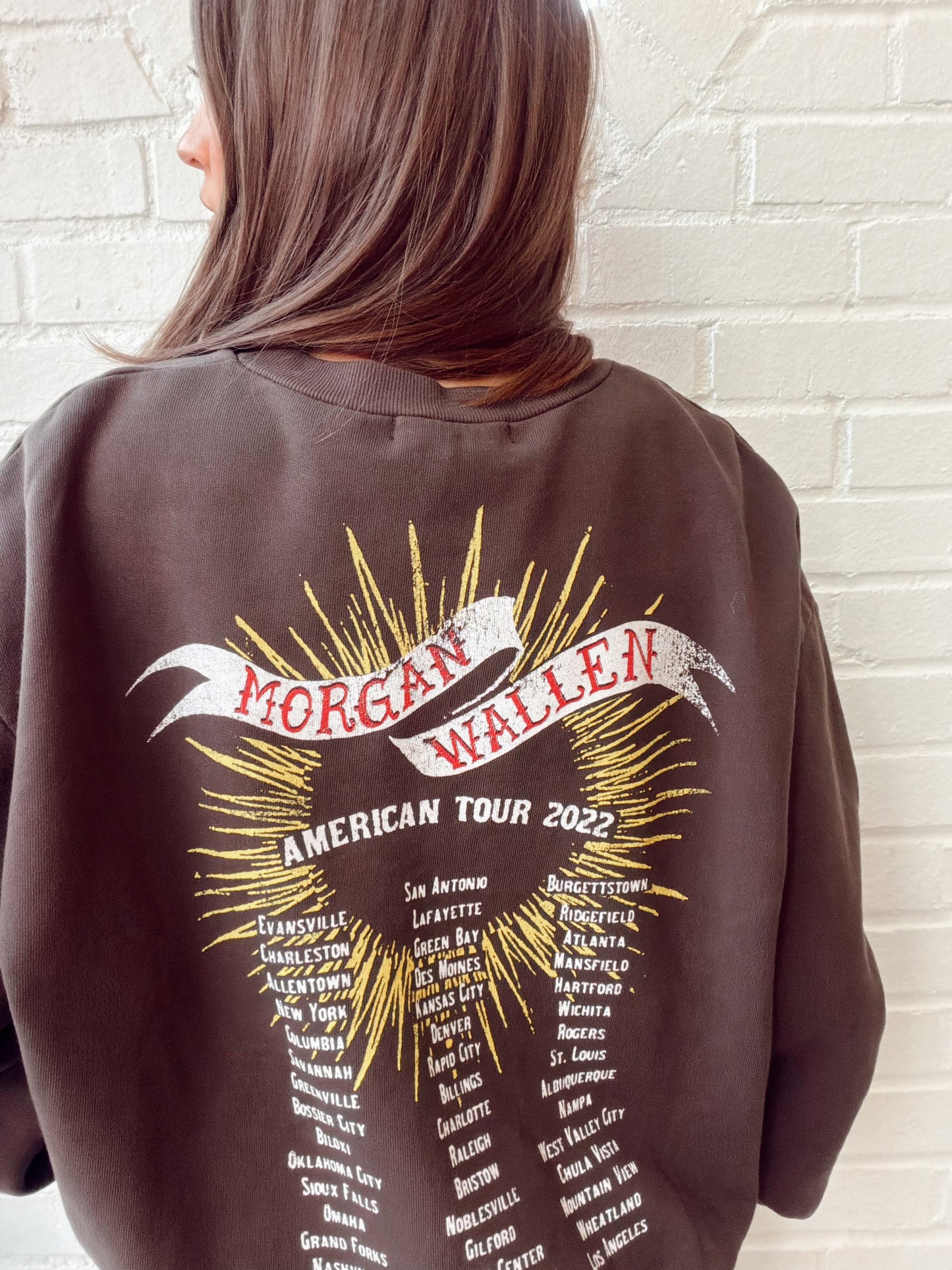 MORGAN WALLEN OVERSIED CREW SWEATSHIRT