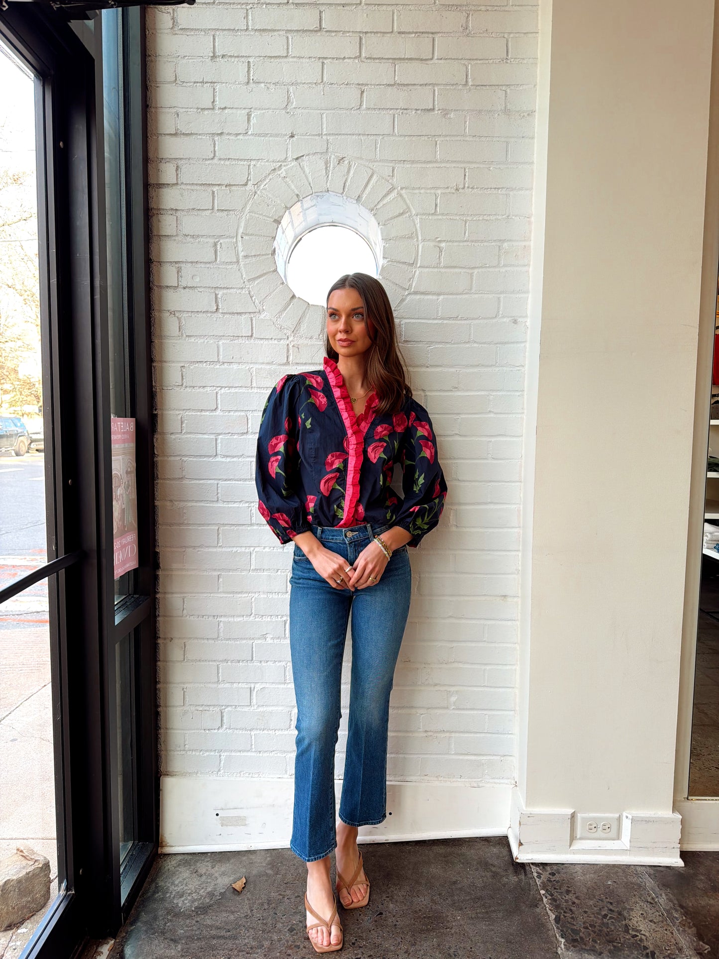 ISABELLA FLORAL RUFFLE TOP