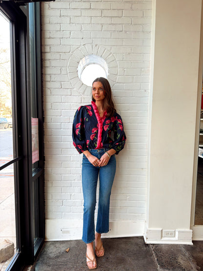 ISABELLA FLORAL RUFFLE TOP