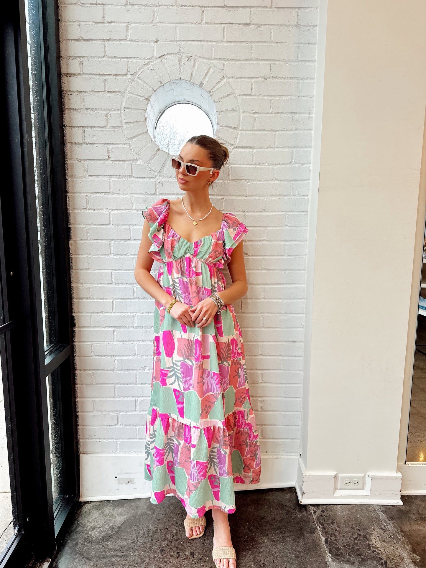 TROPICS PALM MAXI DRESS