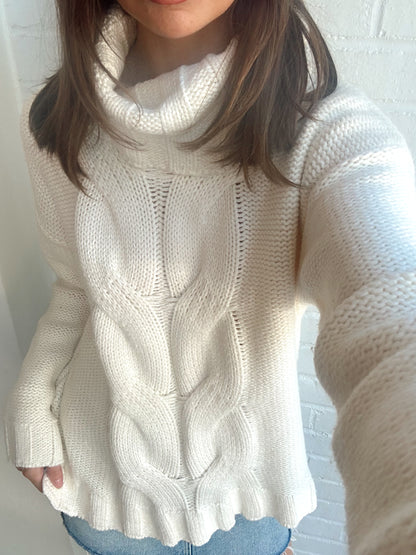 CABLE FRONT TURTLENECK