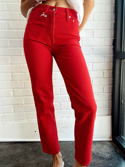 CHARLIE HIGH RISE STRAIGT ANKLE JEAN