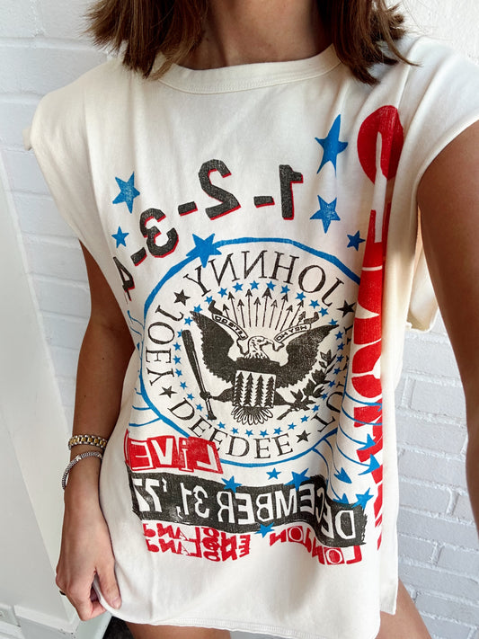 RAMONES 77 SHOW POSTER MUSCLE TANK