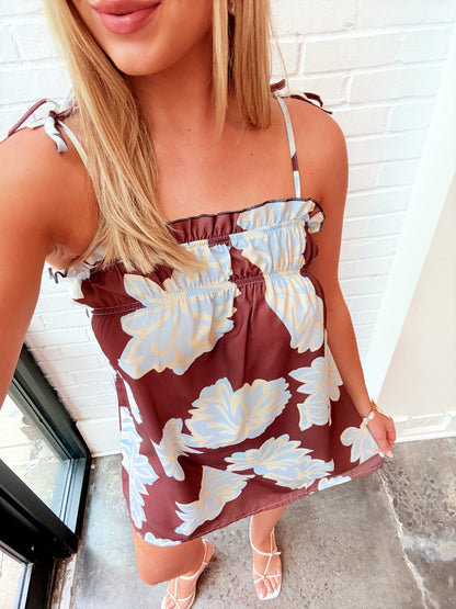FLORAL PRINT MINI DRESS
