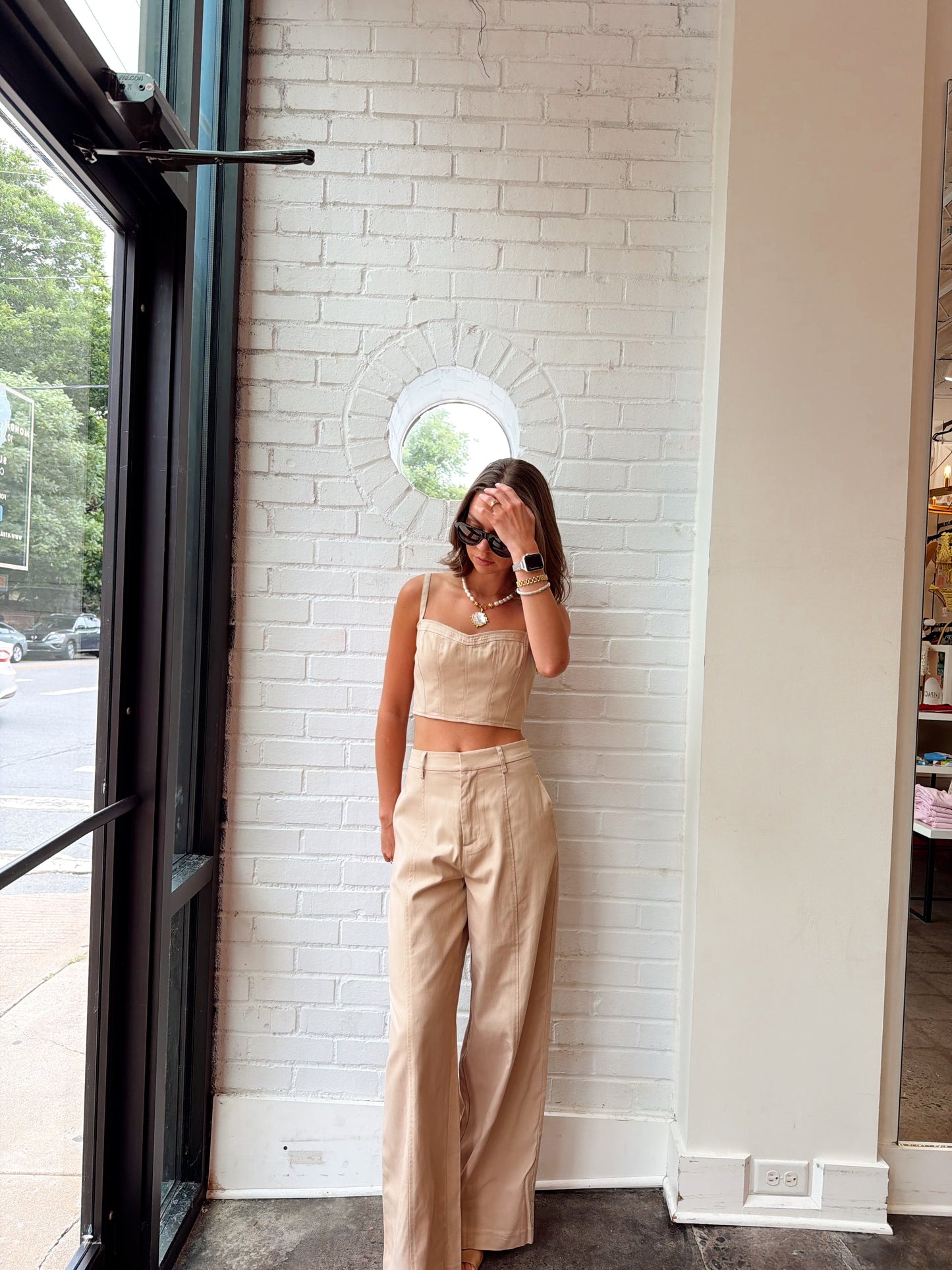 THE SEAMED WIDE LEG TROUSER