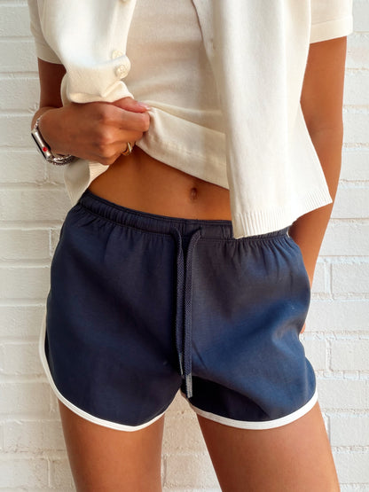 COTTON CONTRAST TRIM SHORT