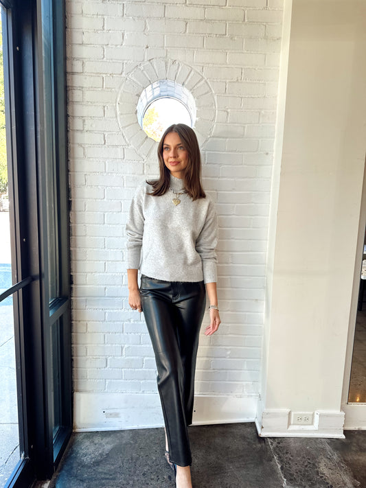 DAFFODIL MOCK NECK PULLOVER