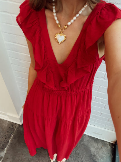 BEAUX DRESS- TOMATO