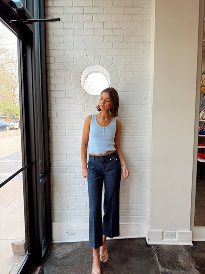 LAUREN CROP TROUSER- INDIGO LIGHT