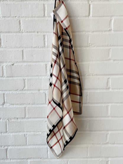 PLAID SQUARE VINTAGE SCARF